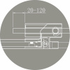 душевая дверь cezares slider 80 slider-b-1-70/80-br-nero профиль черный матовый стекло бронзовое