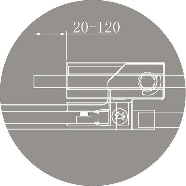 душевая дверь cezares slider 100 slider-b-1-90/100-grigio-cr профиль хром стекло серое