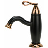 смеситель для раковины lemark prime lm6106brg черный матовый розовое золото