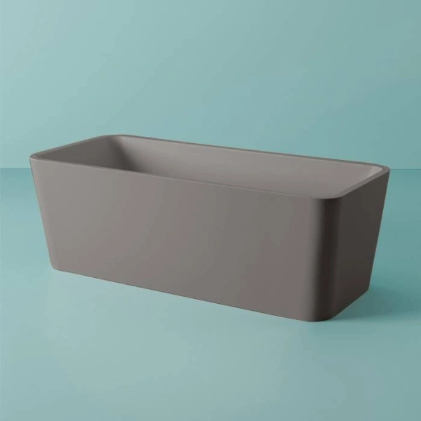 ванна из материала livingtec artceram square 180х80 см acw004 15 grey olive