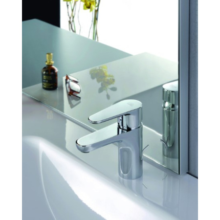 смеситель paffoni green gr075cr для раковины, с донным клапаном, хром глянцевый