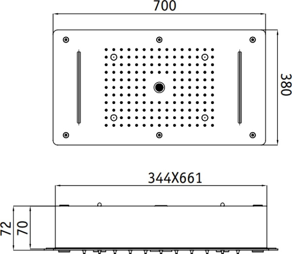 верхний душ rgw shower panels sp-72 21140272-01 хром