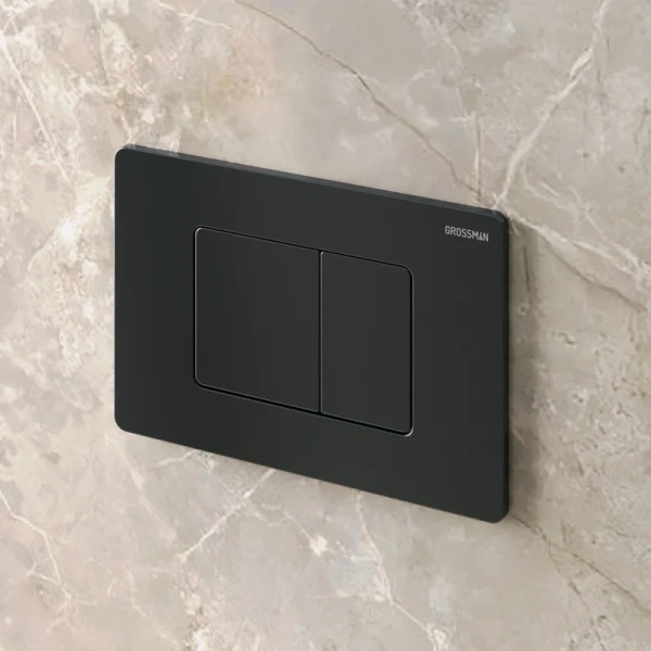 клавиша для инсталляции grossman classic 700.k31.04.21m.21m для унитаза, нержавеющая сталь, черная матовая