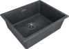 кухонная мойка 555 мм paulmark lumi 55uni lu55-dg, it-granit, цвет графит.