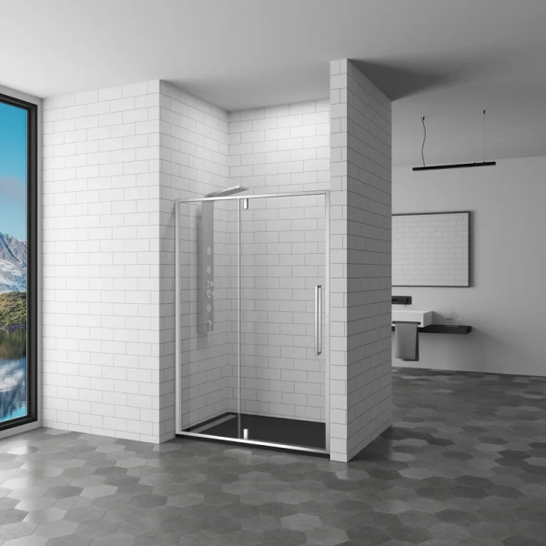 душевая дверь в нишу rgw stilvoll sv-03 1200х2000 профиль хром, стекло прозрачное