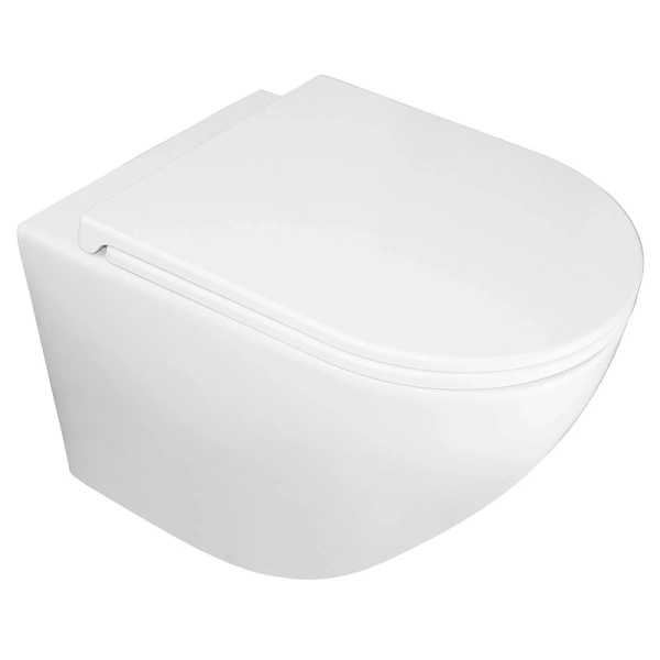 унитаз azario pro pro-0001 uq3 подвесной, безободковый, с сиденьем микролифт, слив "торнадо", 49х37х36 см, белый