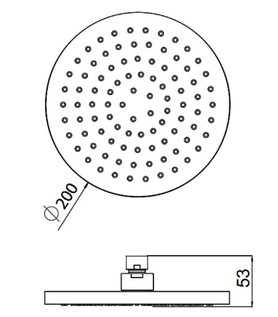 верхний душ am.pm tender f0500400 хром