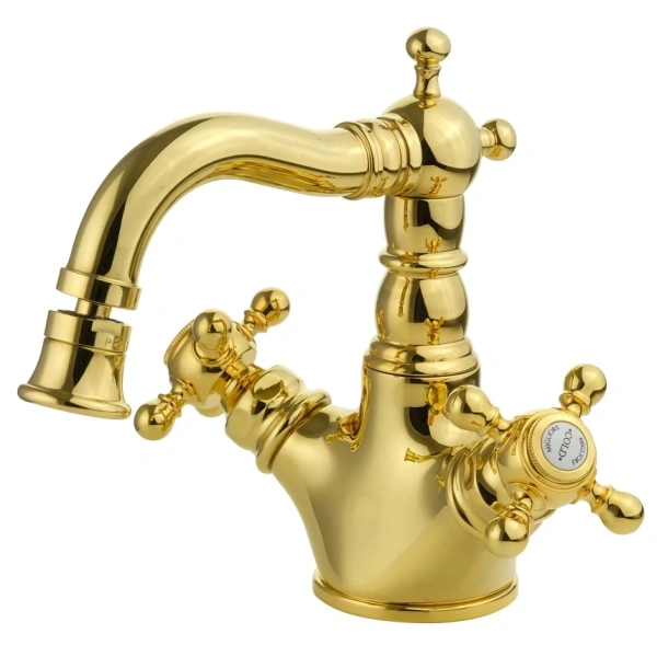 смеситель migliore arcadia 18393 для биде, без донного клапана, золотой