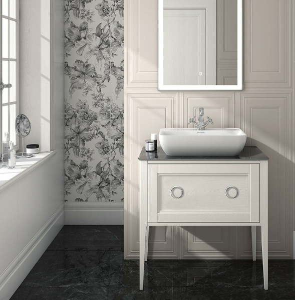 раковина kerama marazzi plaza 55 plr.wb.55.1 белая глянцевая