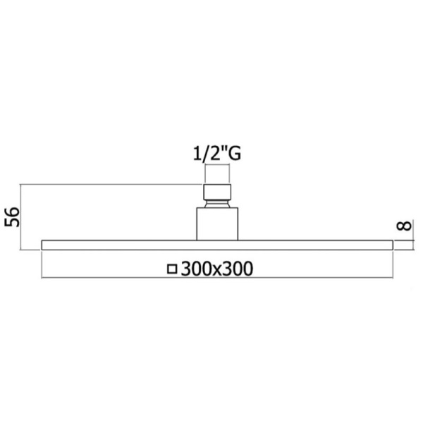 верхний душ paffoni syncro king zsof078cr квадратный, 30x30 cм, хром глянцевый