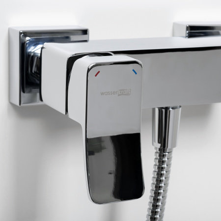 смеситель wasserkraft aller 1062 для душа, с гарнитуром, цвет хром