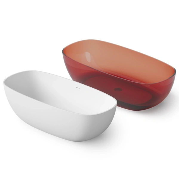 ванна dea design modern dd8666 1620 18 отдельностоящая, solid surface, 162х80х54см., white №18