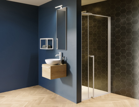 душевая дверь в нишу riho lucid gd104 gd113w000(g005006122) 130x200 см, стекло прозрачное, профиль белый матовый