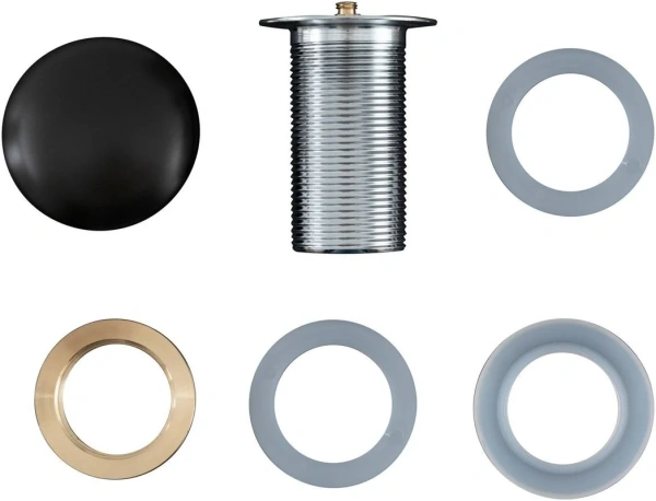 донный клапан aquanet 330953 клик клак черный матовый