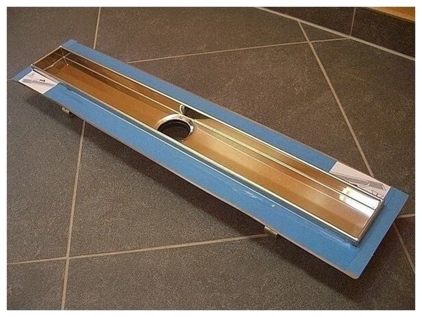 душевой лоток tece tecedrainline 601500 150 см, прямой, без крышки, с гидроизоляцией seal system, серебристый металлик