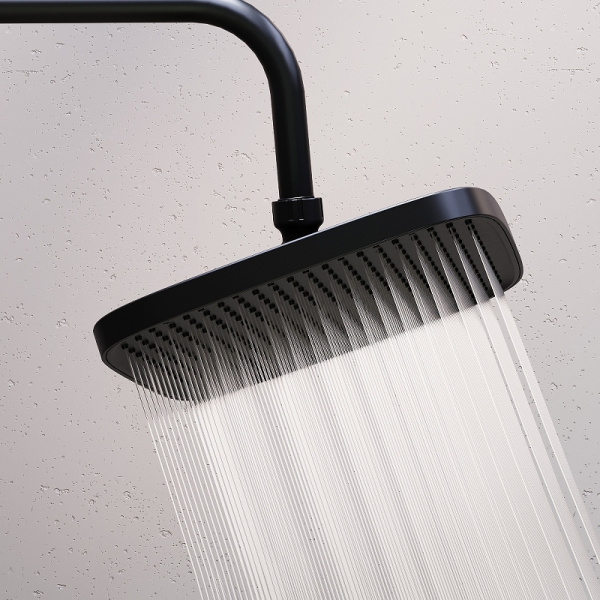 душевая система damixa gala 953800300 с термостатом, черный матовый