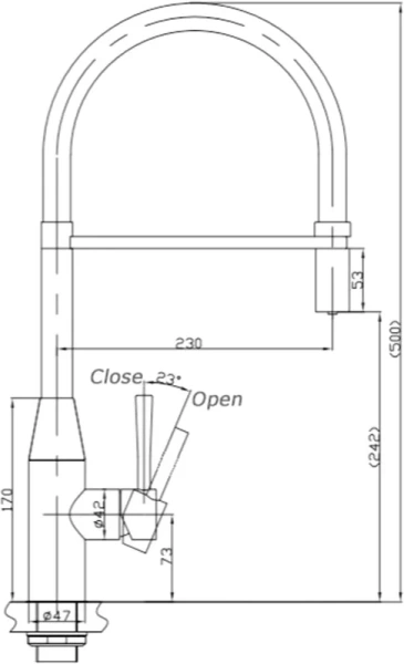 смеситель для кухни seaman visconti ssl-7671-gl gun light, red
