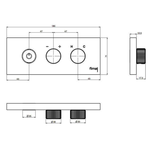 смеситель fima carlo frattini outdoor f5951/1sinox для душа, встраиваемый, с кнопкой on|off, нержавеющая сталь
