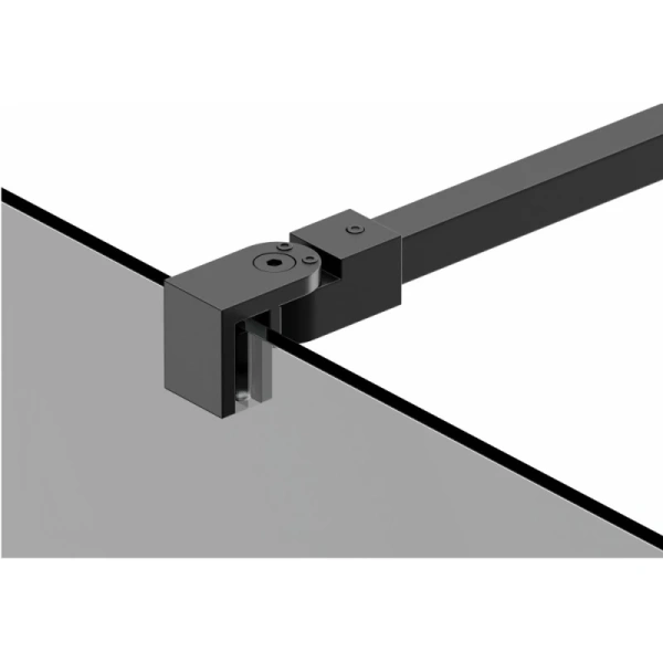 душевая перегородка berges sky black 064029 120 см, профиль черный матовый, стекло тонированное