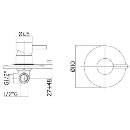 смеситель paffoni light lig011bo для душа, встраиваемый, с внутренней частью, белый матовый
