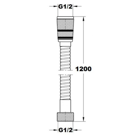 душевой шланг paffoni zflo030hg 120 см, золотой