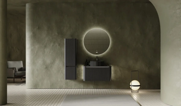 зеркало круглое jorno solo 77 с подсветкой и часами зеркало круглое jorno solo 77 с подсветкой и часами