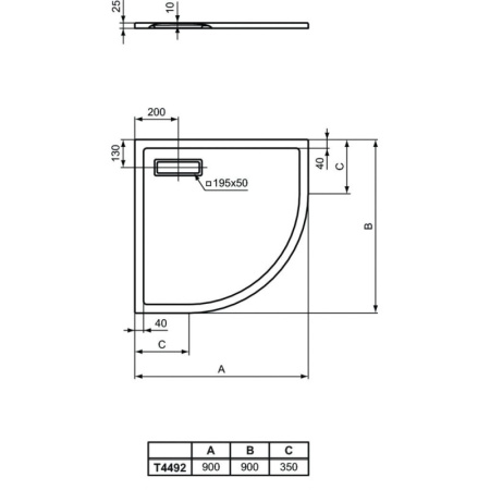 душевой поддон ideal standard ultraflat new 90×90 t449201 белый
