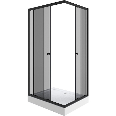 Душевой уголок Niagara Eco 120×80 NG-012-14QT профиль черный, стекло тонированное