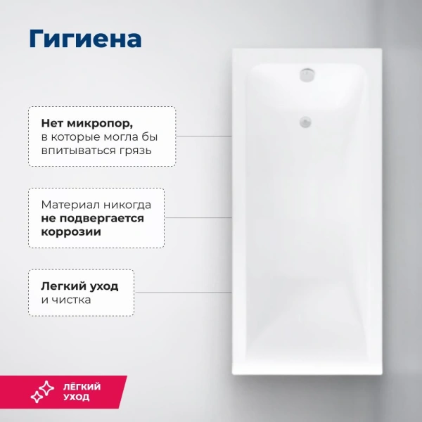 акриловая ванна aquanet bright 180x70 см 00216662, с каркасом, цвет белый