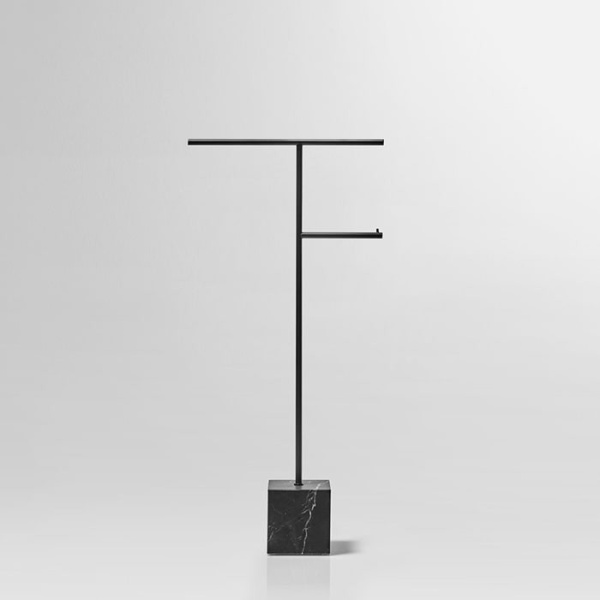 Напольная стойка Antonio Lupi Bivio BIVIO2.6/545.nero marquinia черная/черный мрамор