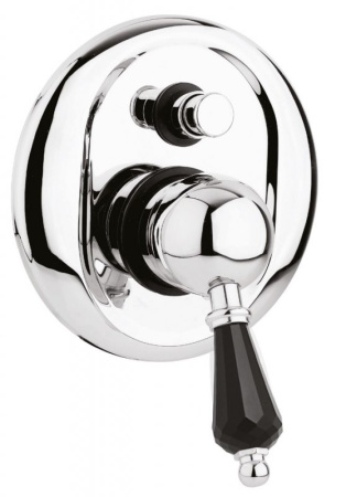 встраиваемый смеситель для душа cezares vintage-vdim-03-sw-n, цвет золото, ручки swarovski nero