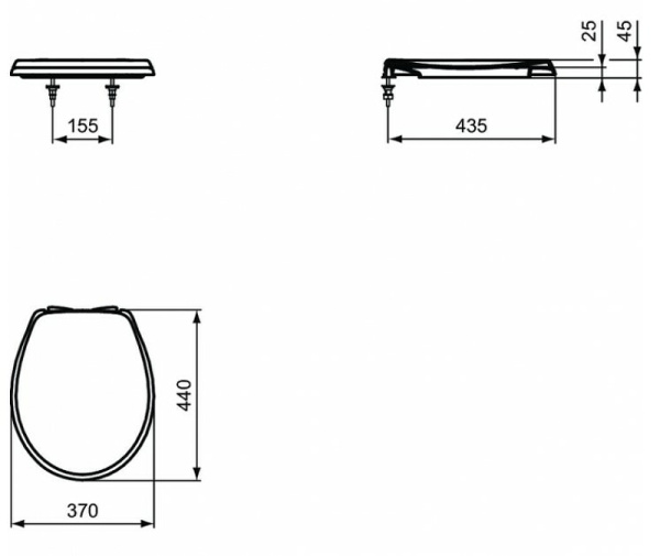 сиденье для унитаза ideal standard ecco w303001 с микролифтом