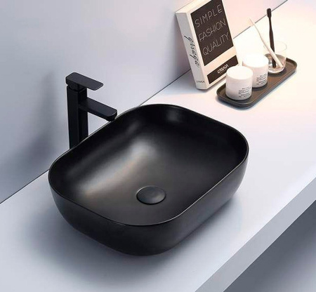 раковина-чаша 50 см ceramalux 78104-1mb черная матовая