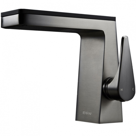 Смеситель для раковины Black&White Universe U7330 Темно-серый матовый Гранит