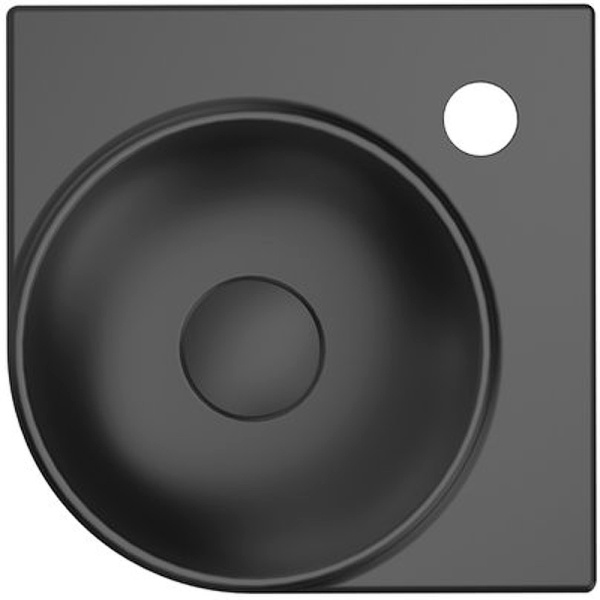 раковина ravak yard 28 c xjx0d228000 угловая черная матовая