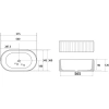 раковина-чаша abber bequem ac2116mb 57,5x36 см, накладная, черный матовый