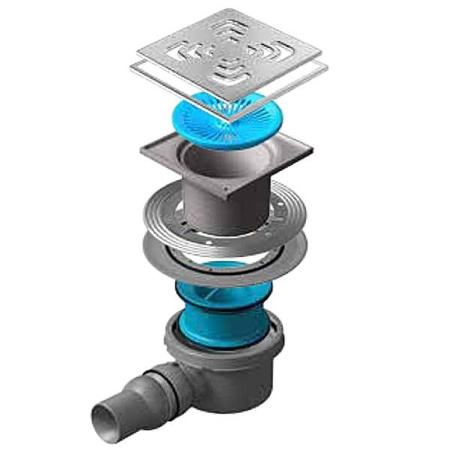 Душевой трап 144x144/50 мм Pestan Confluo Standard Square Mask 1 13000073, хром