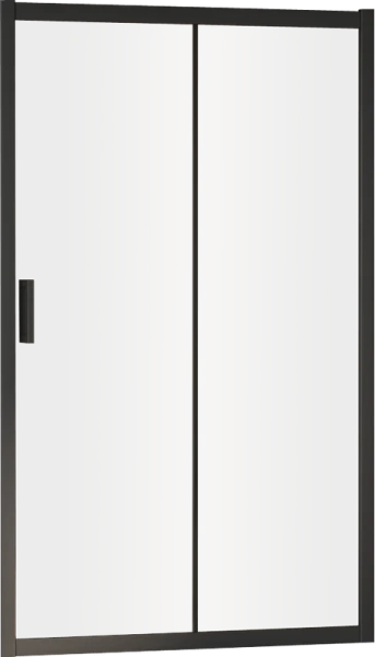 душевая дверь в нишу rgw passage pa-016 b 140 см, профиль черный, стекло прозрачное