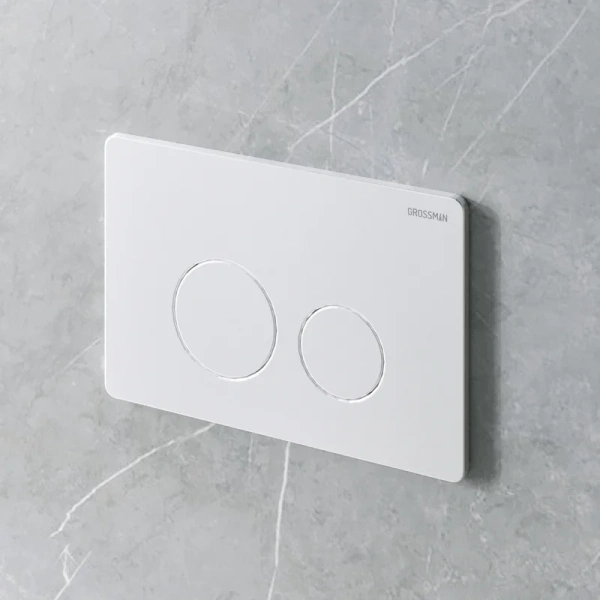 клавиша для инсталляции grossman style 700.k31.05.01m.01m для унитаза, пластик, белая матовая