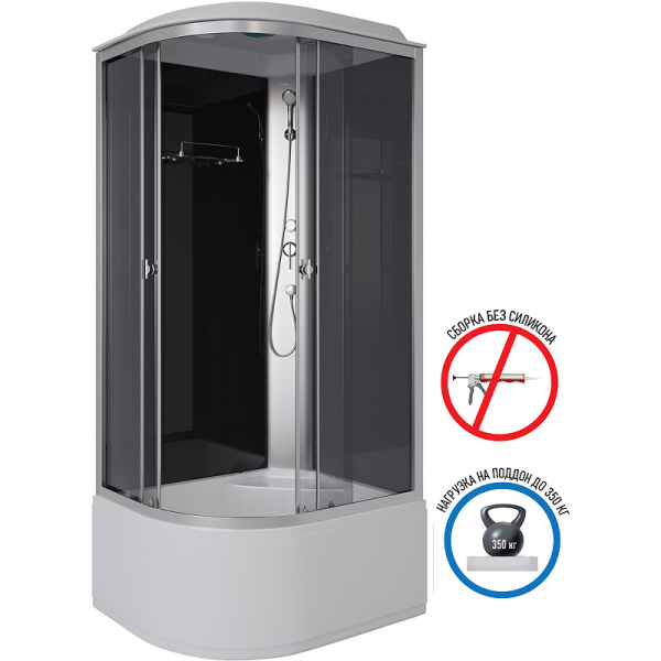 душевая кабина niagara eco 90x80 r e90/80/40r/tn без гидромассажа