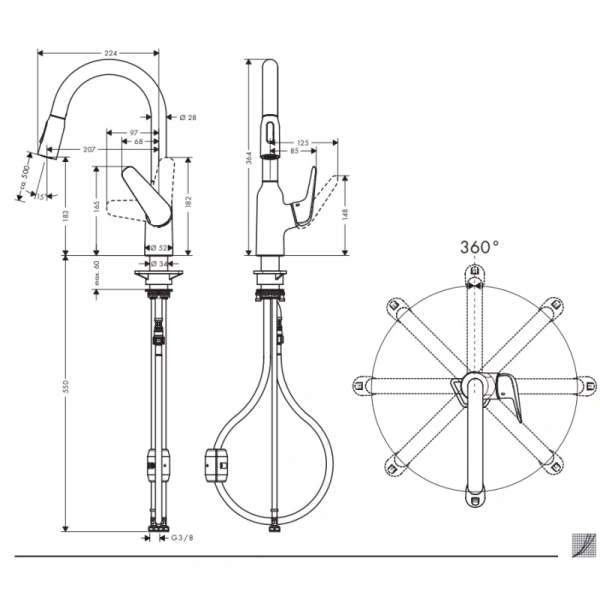 смеситель для кухни hansgrohe focus m42 71862000