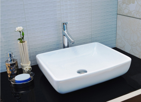 раковина в ванную накладная 49 см ceramalux 9132 белая