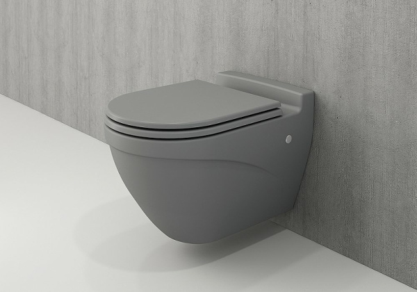 унитаз подвесной bocchi taormina arch 1012-006-0129 серый матовый без сиденья