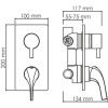 смеситель для душа, wasserkraft sauer 7171 цвет золото