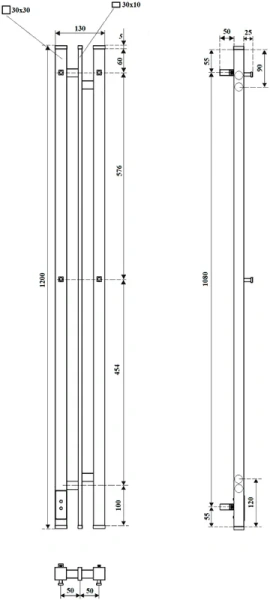 полотенцесушитель point фрея pn20712b электрический, 13x120 см, черный