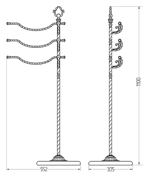 Напольная стойка Migliore Edera 16933 цвет хром