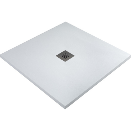 душевой поддон из искусственного камня allen brau priority 100×100 8.31005-21 белый камень