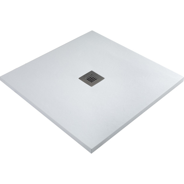 душевой поддон из искусственного камня allen brau priority 100×100 8.31005-21 белый камень