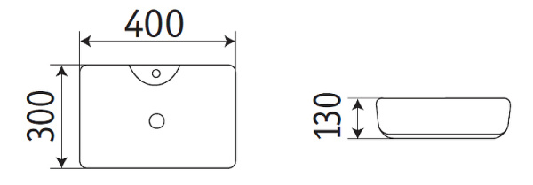 раковина ceramalux 40 7292 белая глянцевая