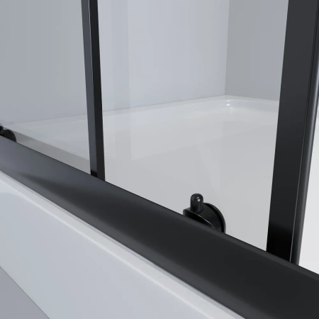 душевой уголок niagara eco 120×80 ng-012-14qt профиль черный, стекло тонированное